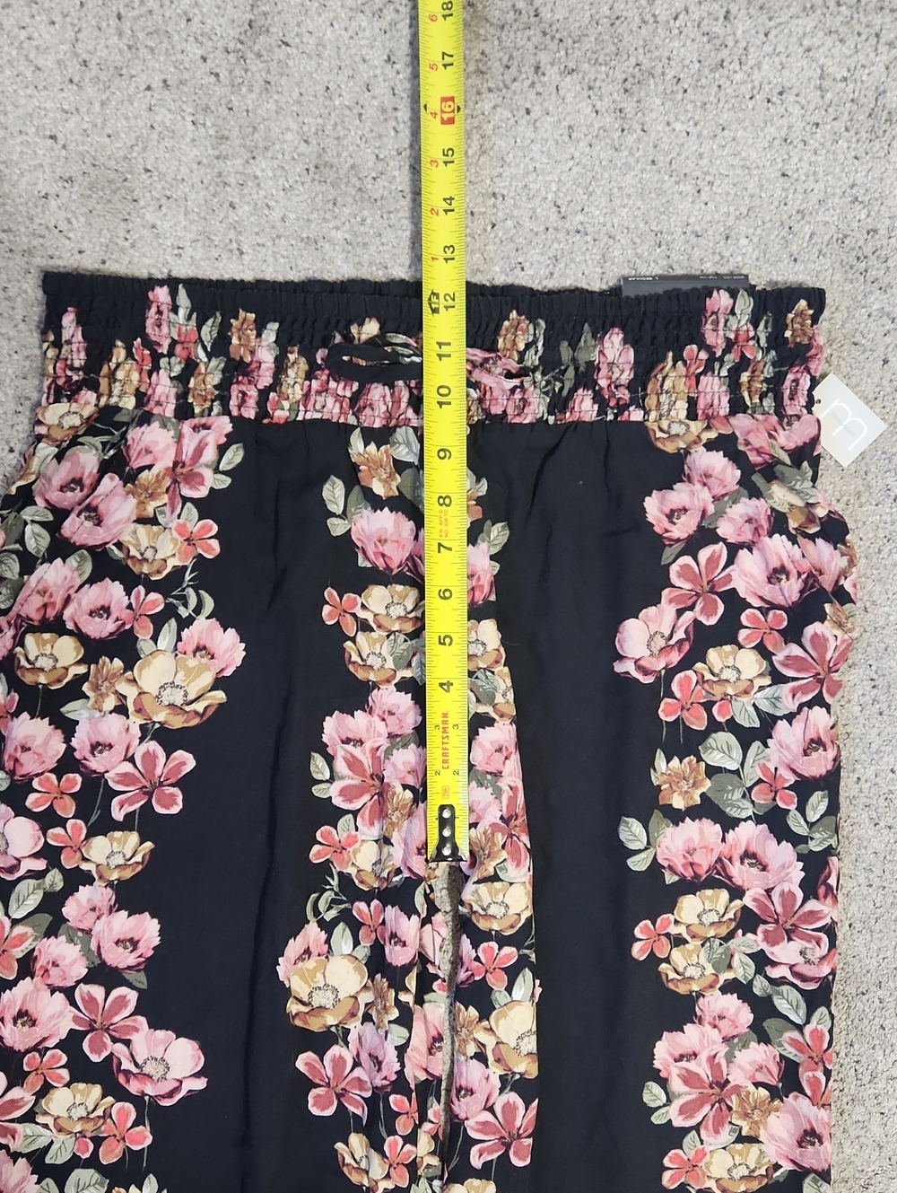 New Maurices Wide Leg Pants High Rise Multi Color Floral Size Large Regular - Picture 7 of 11